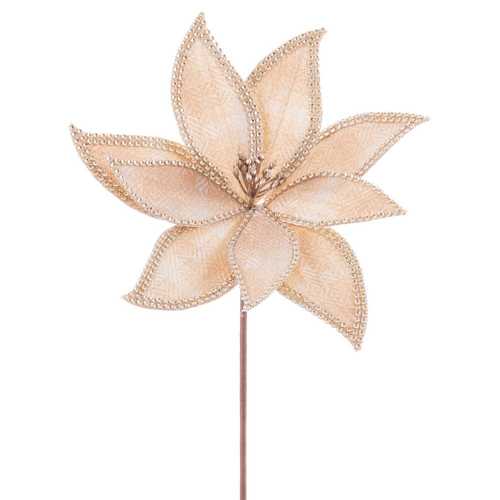 POINSETTIA POLIESTER CHAMPÁN 30 X 30 X 50 CM