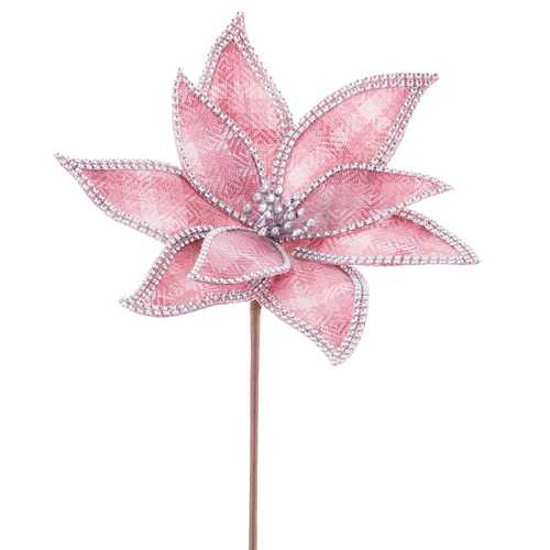 POINSETTIA POLIESTER ROSA 30 X 30 X 50 CM