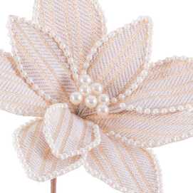 POINSETTIA POLIESTER CHAMPÁN 30 X 30 X 50 CM