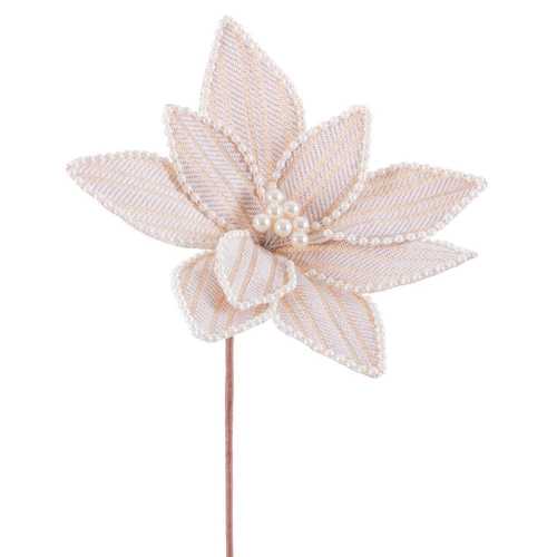 POINSETTIA POLIESTER CHAMPÁN 30 X 30 X 50 CM