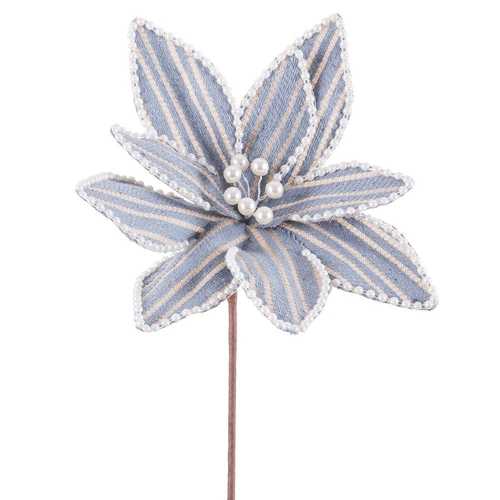 POINSETTIA POLIESTER AZUL 30 X 30 X 50 CM