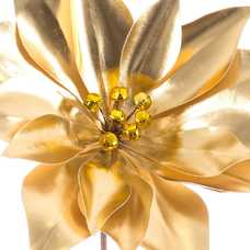 POINSETTIA POLIESTER ORO 33 X 33 X 50 CM