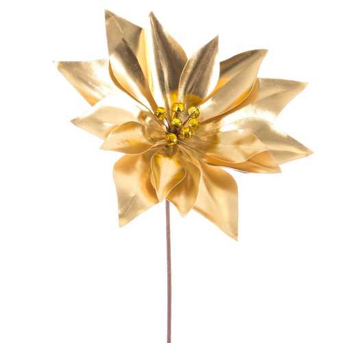 POINSETTIA POLIESTER ORO 33 X 33 X 50 CM