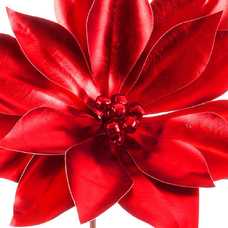 POINSETTIA POLIESTER AZUL 33 X 33 X 50 CM