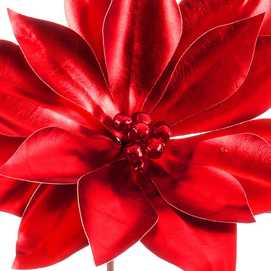 POINSETTIA POLIESTER AZUL 33 X 33 X 50 CM