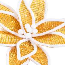 POINSETTIA POLIESTER ORO 31 X 31 X 30 CM