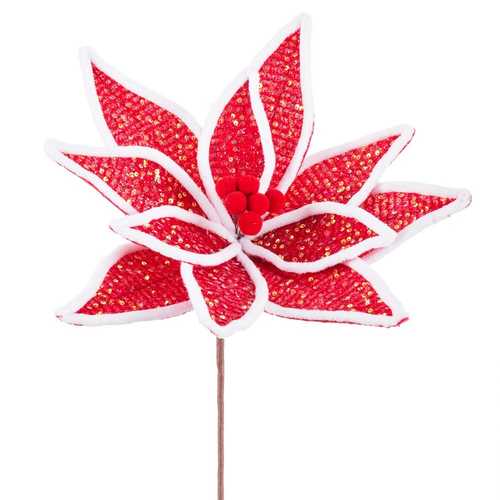 POINSETTIA POLIESTER ROJO 31 X 31 X 30 CM