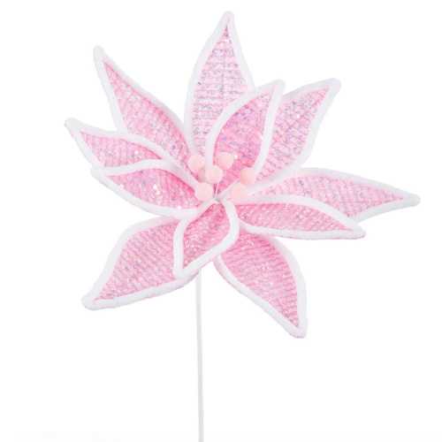 POINSETTIA POLIESTER ROSA 31 X 31 X 30 CM