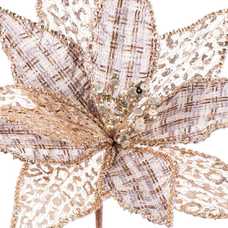 POINSETTIA POLIESTER ORO 30 X 30 X 40 CM