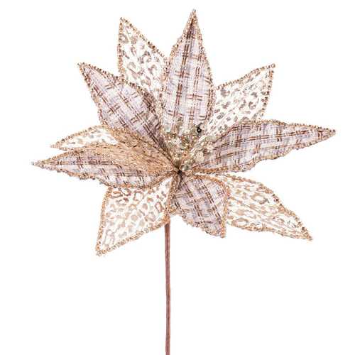 POINSETTIA POLIESTER ORO 30 X 30 X 40 CM