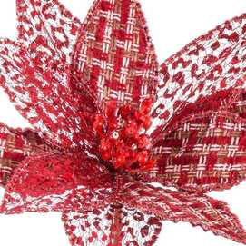 POINSETTIA POLIESTER ROJO 30 X 30 X 40 CM