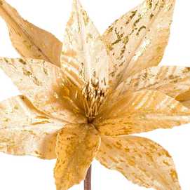 POINSETTIA POLIESTER ORO 28 X 28 X 30 CM