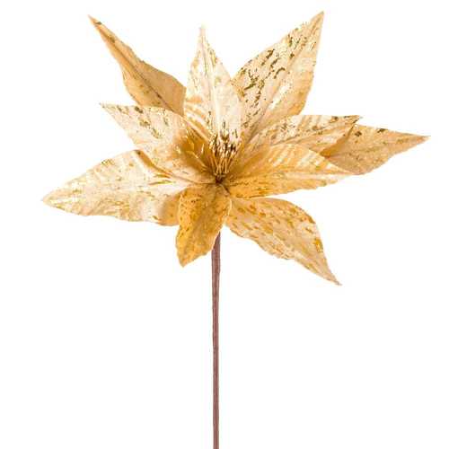 POINSETTIA POLIESTER ORO 28 X 28 X 30 CM