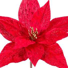 POINSETTIA POLIESTER ROJO 28 X 28 X 30 CM