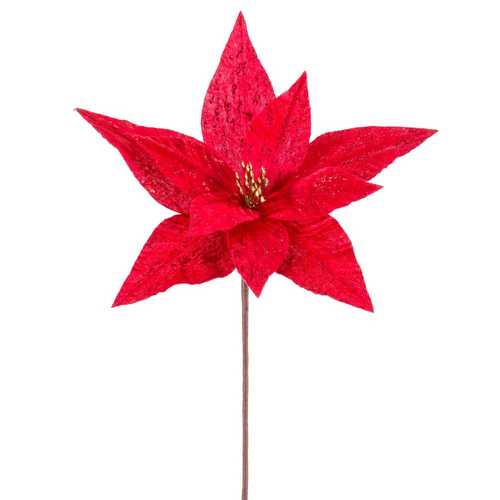 POINSETTIA POLIESTER ROJO 28 X 28 X 30 CM