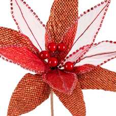 POINSETTIA POLIESTER ROJO 34 X 34 X 40 CM