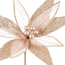 POINSETTIA POLIESTER CHAMPÁN 34 X 34 X 40 CM