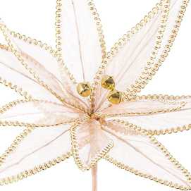 POINSETTIA POLIESTER CHAMPÁN 32 X 32 X 40 CM