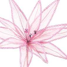 POINSETTIA POLIESTER ROSA 32 X 32 X 40 CM