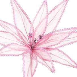 POINSETTIA POLIESTER ROSA 32 X 32 X 40 CM