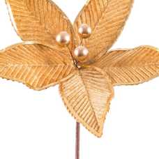 POINSETTIA TEJIDO ORO 23 X 23 X 20 CM