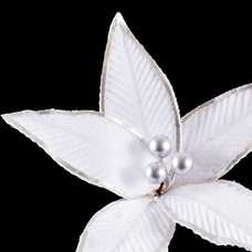 POINSETTIA TEJIDO PLATA 23 X 23 X 20 CM