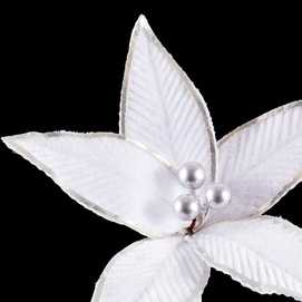 POINSETTIA TEJIDO PLATA 23 X 23 X 20 CM