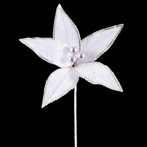 POINSETTIA TEJIDO PLATA 23 X 23 X 20 CM