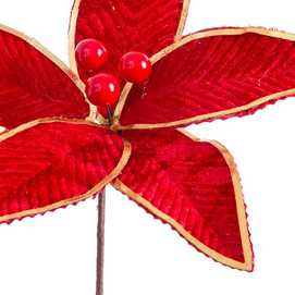 POINSETTIA TEJIDO ROJO 23 X 23 X 20 CM