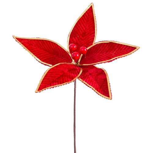 POINSETTIA TEJIDO ROJO 23 X 23 X 20 CM