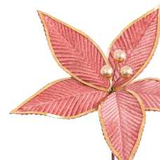 POINSETTIA TEJIDO ROSA 23 X 23 X 20 CM