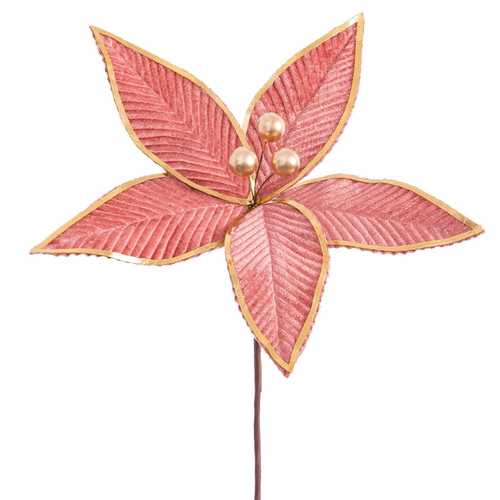 POINSETTIA TEJIDO ROSA 23 X 23 X 20 CM