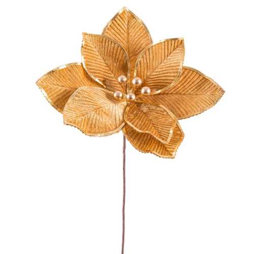 POINSETTIA TEJIDO ORO 25 X 25 X 20 CM