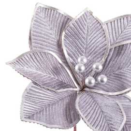 POINSETTIA TEJIDO PLATA 25 X 25 X 20 CM