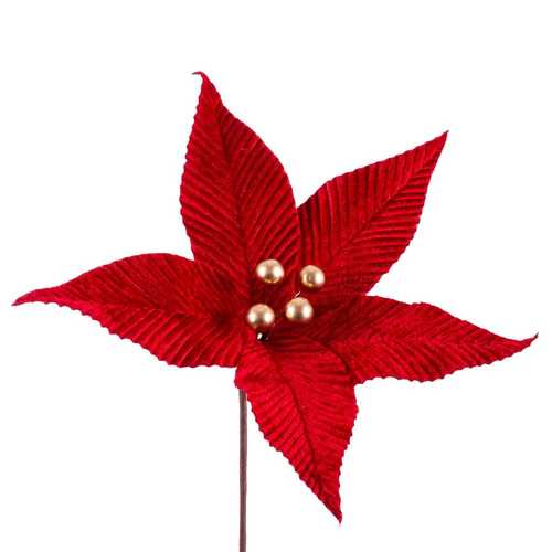PICK POINSETTIA TEJIDO ROJO 20 X 20 X 14 CM