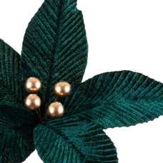 PICK POINSETTIA TEJIDO VERDE 20 X 20 X 14 CM