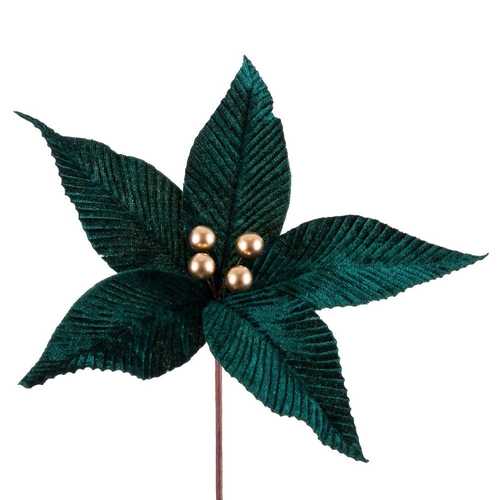 PICK POINSETTIA TEJIDO VERDE 20 X 20 X 14 CM