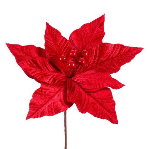 PICK POINSETTIA TEJIDO ROJO 25 X 25 X 18 CM