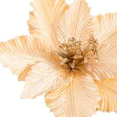 PICK POINSETTIA TEJIDO ORO 30 X 30 X 24 CM