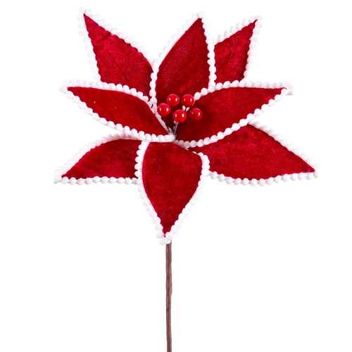 POINSETTIA TEJIDO ROJO 30 X 30 X 20 CM