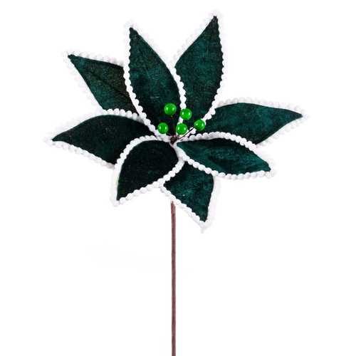 POINSETTIA TEJIDO VERDE 30 X 30 X 20 CM