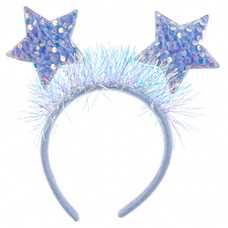 DIADEMA ESTRELLAS POLIESTER 20 X 19 CM