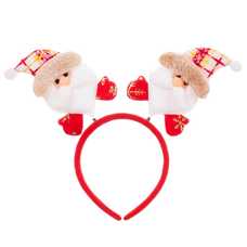 DIADEMA PAPA NOEL Y MUÑECO NIEVE 23 X 23 CM