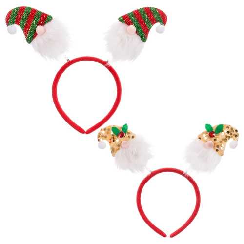 DIADEMA PAPA NOEL POLIESTER 24 X 23 CM