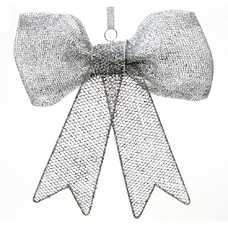 LAZO METAL PLATA DECORACIÓN NAVIDAD 20 X 4 X 22,50 CM LAZO METAL PLATA DECORACIÓN NAVIDAD 20 X 4 X 22,50 CM