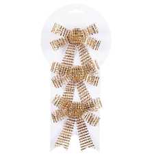 S/3 LAZO TEJIDO ORO 10 X 1 X 11 CM