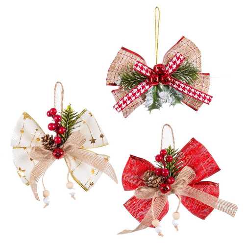 LAZO CON ACEBO POLIESTER 3/M 13 X 13 CM