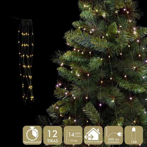 CORTINA 168 LUCES LED CÁLIDO