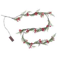 GUIRNALDA ACEBO Y HOJAS 30 MICRO-LED 180 CM