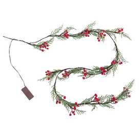 GUIRNALDA ACEBO Y HOJAS 30 MICRO-LED 180 CM